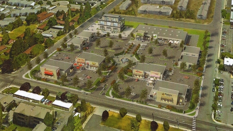 Another view of the proposed development looking NE.
